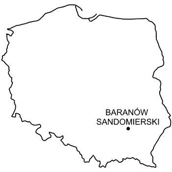 Mapa Zamek w Baranowie Sandomierskim