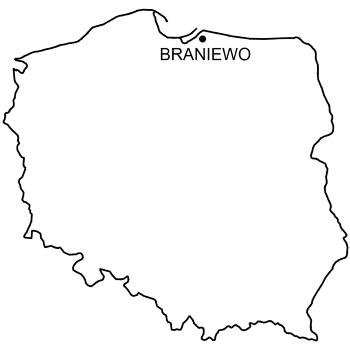 Mapa Zamek w Braniewie