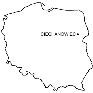 Mapa Zamek w Ciechanowcu