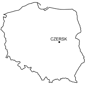 Mapa Zamek w Czersku