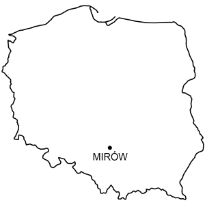 Mapa Zamek w Mirowie